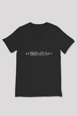 Attack on Titan Siyah Unisex V Yaka Tişört T-Shirt