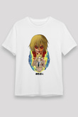Attack On Titan Unisex Baskılı Beyaz Tişört - Tshirt