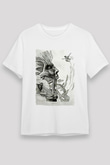 Attack On Titan Unisex Baskılı Beyaz Tişört - Tshirt