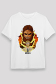 Attack On Titan Unisex Baskılı Beyaz Tişört - Tshirt