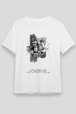 Attack On Titan Unisex Baskılı Beyaz Tişört - Tshirt