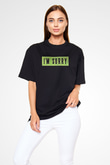 Attila Baskılı Unisex Siyah Oversize Tişört