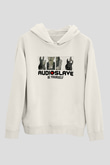 Audioslave Baskılı Beyaz Unisex Kapüşonlu Sweatshirt