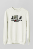 Audioslave Baskılı Beyaz Unisex Sweatshirt
