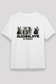Audioslave Baskılı Unisex Beyaz Tişört - Tshirt