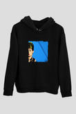Audrey Hepburn Baskılı Unisex Siyah Hoodie