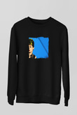 Audrey Hepburn Baskılı Unisex Siyah Sweatshirt