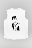 Audrey Hepburn Beyaz Unisex Kolsuz Tişört