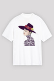 Audrey Hepburn Beyaz Unisex Oversize Tişört T-Shirt