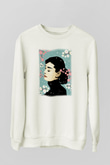 Audrey Hepburn Beyaz Unisex Sweatshirt