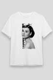 Audrey Hepburn Beyaz Unisex Tişört T-Shirt - TişörtFabrikası