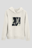 Audrey Hepburn Unisex Baskılı Beyaz Kapüşonlu Sweatshirt