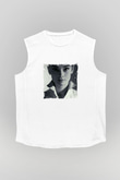 Audrey Hepburn Unisex Baskılı Beyaz Kolsuz Tişört