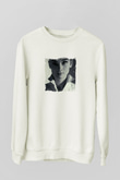 Audrey Hepburn Unisex Baskılı Beyaz Sweatshirt
