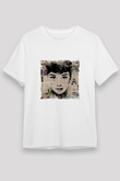 Audrey Hepburn Unisex Baskılı Beyaz Tişört