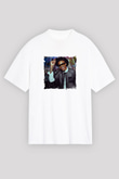 August Alsina Baskılı Unisex Beyaz Tişört