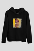 August Alsina Baskılı Unisex Siyah Hoodie