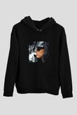 August Alsina Baskılı Unisex Siyah Hoodie