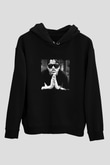 August Alsina Baskılı Unisex Siyah Hoodie