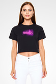August Alsina Siyah  Crop Top Tişört