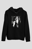 August Alsina Siyah Unisex Kapüşonlu Sweatshirt