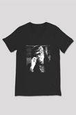August Alsina Siyah Unisex V Yaka Tişört