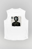 August Burns Red Baskılı Unisex Beyaz Kolsuz Tişört