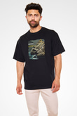August Burns Red Baskılı Unisex Siyah Oversize Tişört