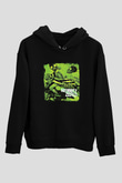 Authority Zero Baskılı Unisex Siyah Hoodie