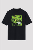 Authority Zero Baskılı Unisex Siyah Oversize Tişört