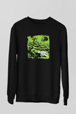 Authority Zero Baskılı Unisex Siyah Sweatshirt