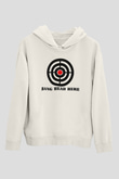 Avcı Beyaz Unisex Kapüşonlu Sweatshirt