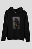 Avcı Siyah Unisex Kapüşonlu Sweatshirt