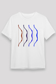 Avcılık Baskılı Unisex Beyaz Tişört - Tshirt