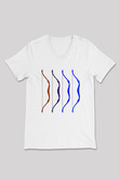 Avcılık Baskılı Unisex V Yaka Tişört - Tshirt