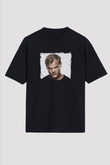 Avicii Baskılı Unisex Oversize Siyah Tişört