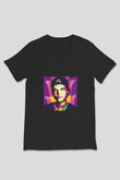 Avicii Baskılı Unisex Siyah V Yaka Tişört
