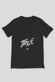 Avicii Baskılı Unisex Siyah V Yaka Tişört