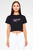 Avicii Siyah  Crop Top Tişört