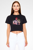 Avicii Siyah  Crop Top Tişört