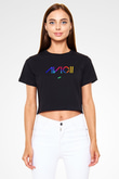Avicii Siyah  Crop Top Tişört