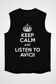 Avicii Siyah Unisex Kolsuz Tişört
