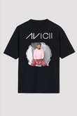 Avicii Siyah Unisex Oversize Tişört T-Shirt