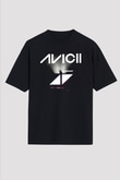 Avicii Siyah Unisex Oversize Tişört T-Shirt
