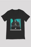 Avicii Siyah Unisex V Yaka Tişört T-Shirt