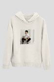 AviciiBaskılı Beyaz Hoodie