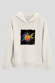 AviciiBaskılı Beyaz Hoodie