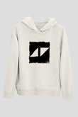 AviciiBaskılı Beyaz Hoodie