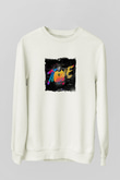 AviciiBaskılı Beyaz Sweatshirt