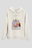 Avizeci Beyaz Unisex Kapüşonlu Sweatshirt